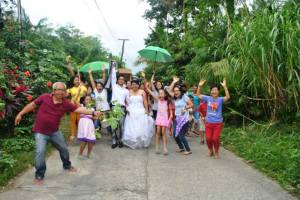 Traditional dapit at a Tagalog Wedding